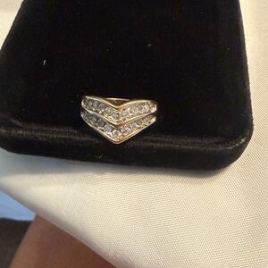 14 Karat Diamond And Gold Ring